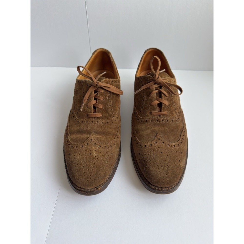 Polo Ralph Lauren Men's Brenton Suede Wingtip Tobacco Brown Dress Casual Shoe 9D - Picture 7 of 13